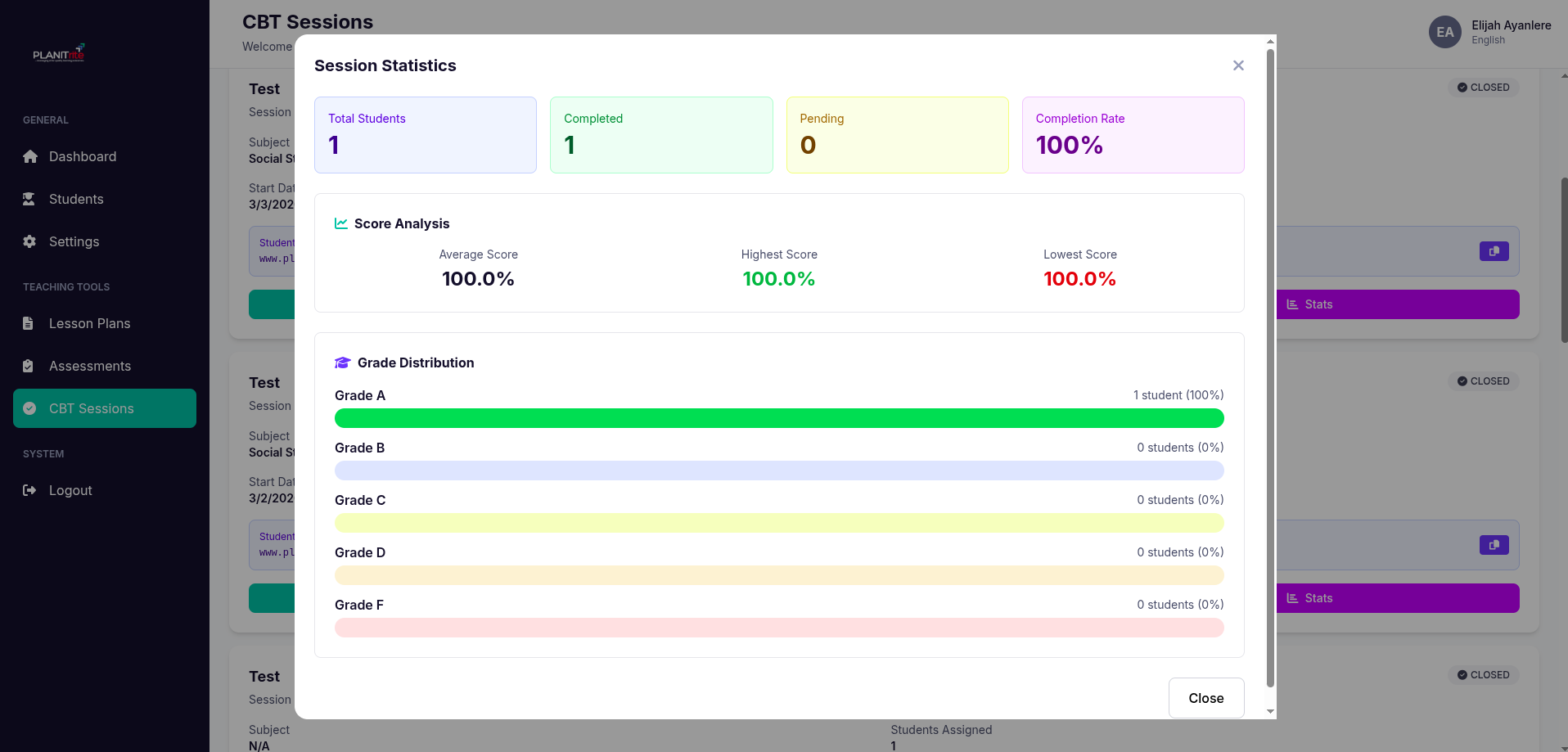 Happy Nigerian school administrators/principals reviewing student performance data
